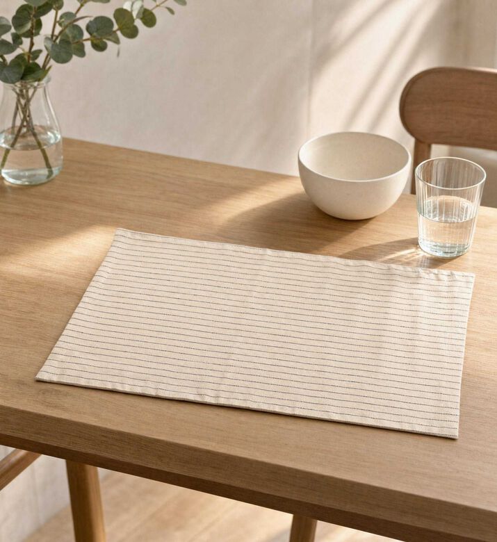 Estia Yarn Striped Placemat, Model View