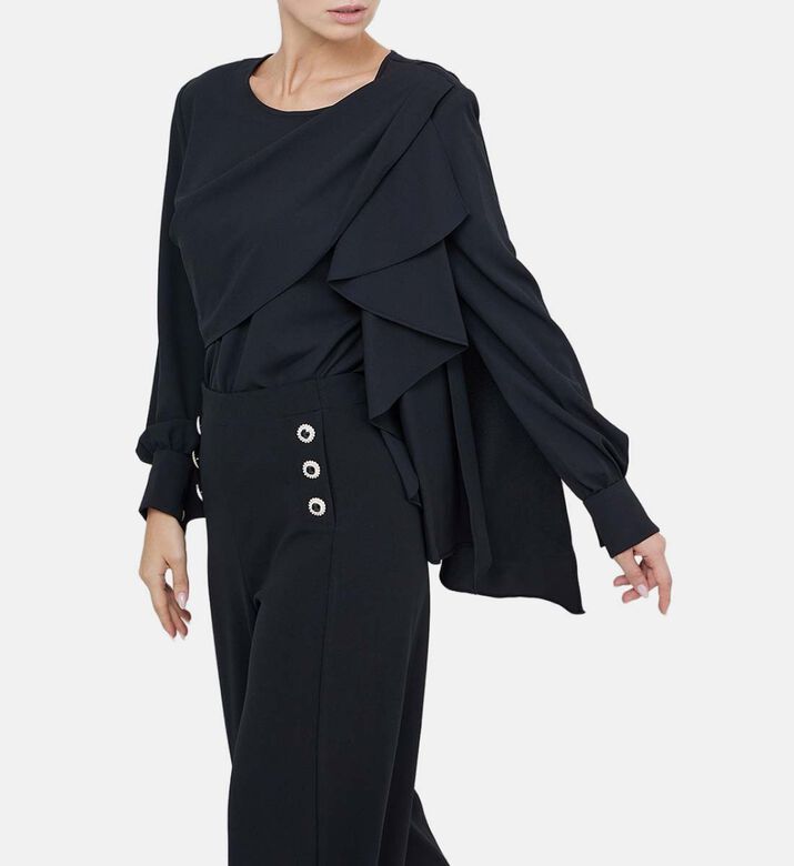 قميص منسوج بنقش منحوت