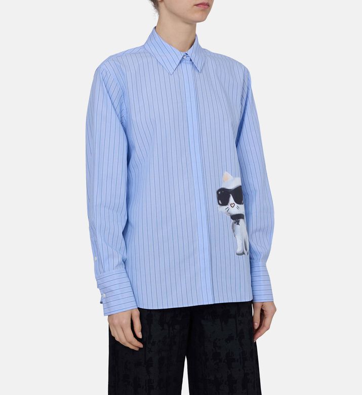 Striped Long-sleeve Button-down Shirt