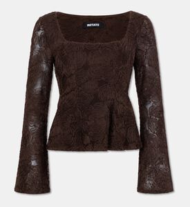 Rotate Floral Embroidered Strapless Top, Packshot View