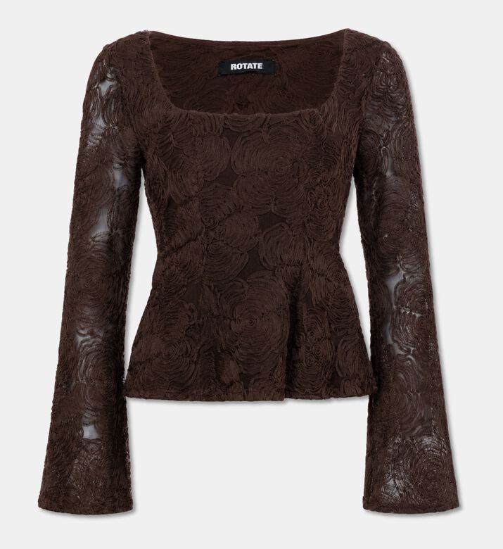 Rotate Floral Embroidered Strapless Top, Packshot View