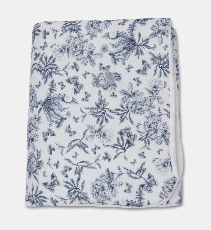 Tartine et Chocolat Reversible Baby Blanket, Blue, Packshot View