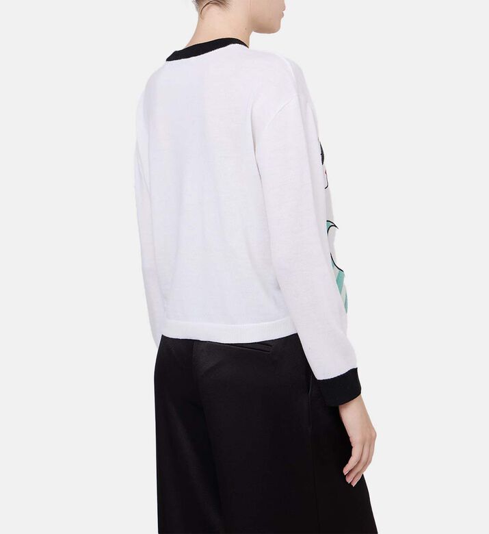 Long-sleeve Graphic-print Sweater