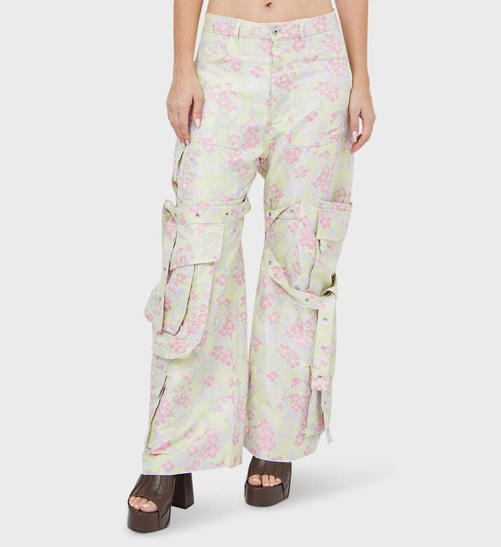 Brocade Wide-leg Cargo Pants Brocade Wide-leg Cargo Pants