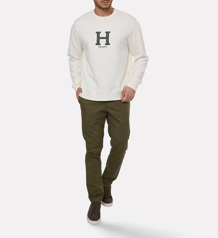 Hackett London Heritage Logo-print Long-sleeve Sweater, Model View