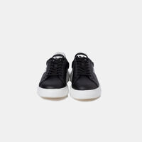Lace-up Logo Printed Leather Sneakers