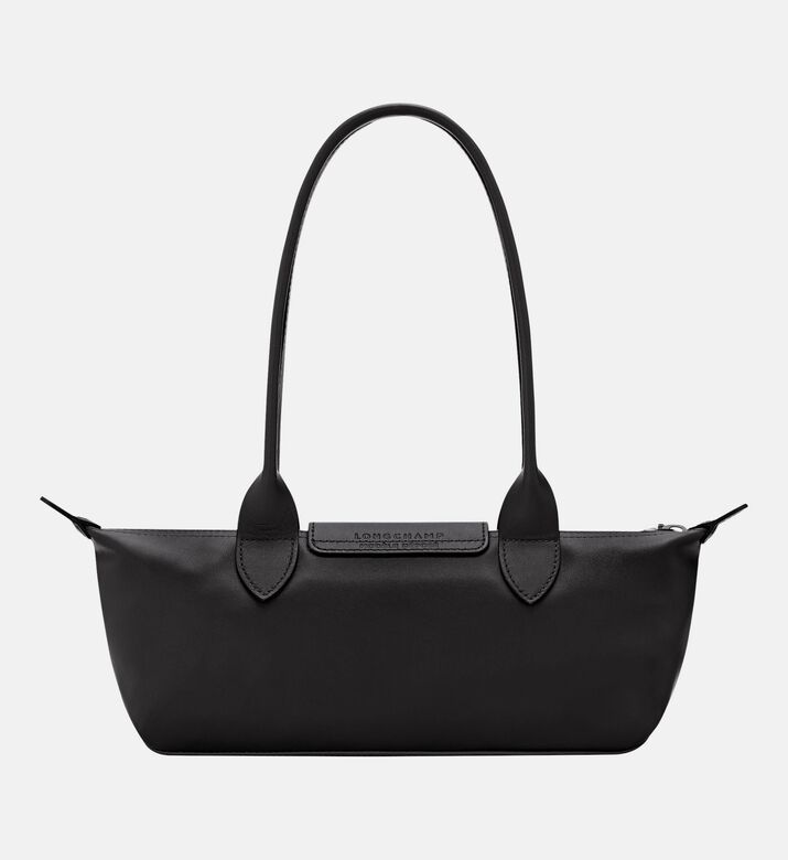 Longchamp Compact Leather Shoulder Bag, Black, Packshot View