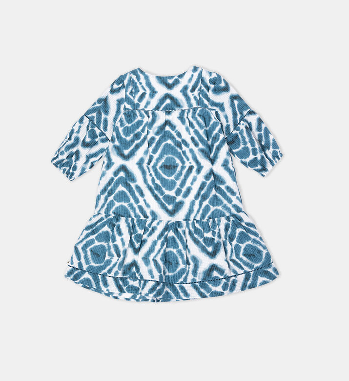 All-over Printed Ladder Tape Maxi Dress