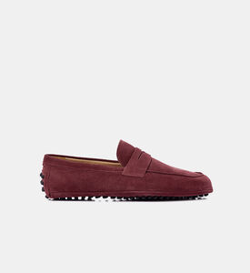 Suede Rounded-toe Loafer