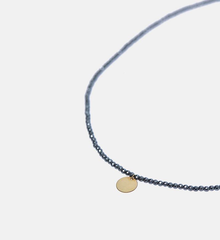 Spinel Gold-tone Round Pendant Necklace