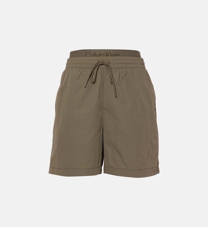 Ck Monogram Double Waistband Swim Shorts Ck Monogram Double Waistband Swim Shorts