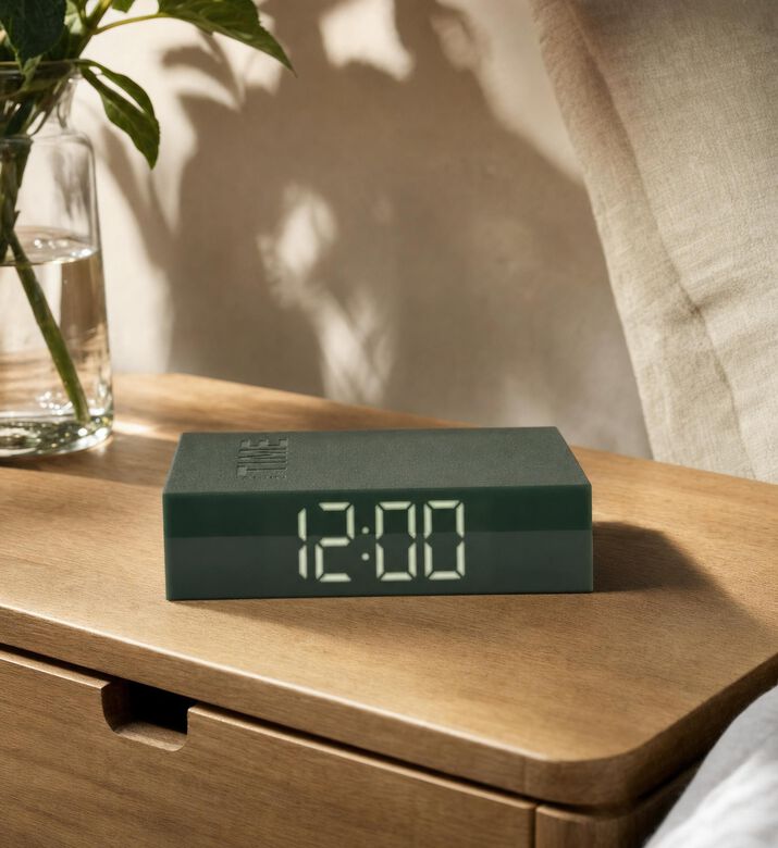 Karlsson Book-shape Led Alarm Clock, Green, Model View