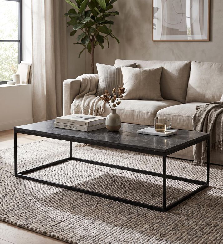 PR-Living & Muundo Damo Italian Ceramic Coffee Table, Packshot View