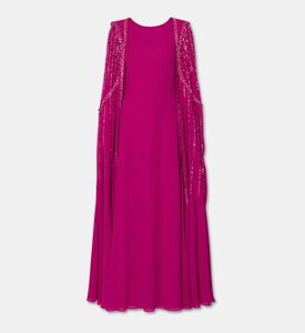 Suzy Matar Embellished Cape Maxi Dress, Packshot View