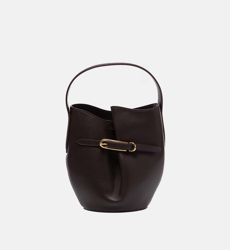 Belted Mini Buckle Bucket Bag