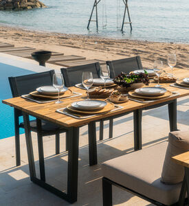 طقم طاولة طعام بالاو من خشب الساج