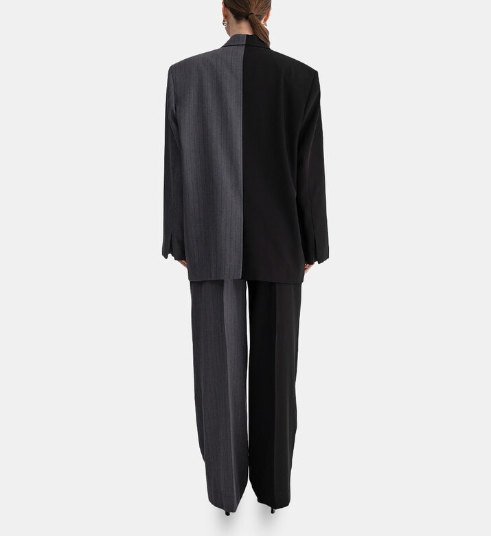 بليزر طويل الأكمام بلونين