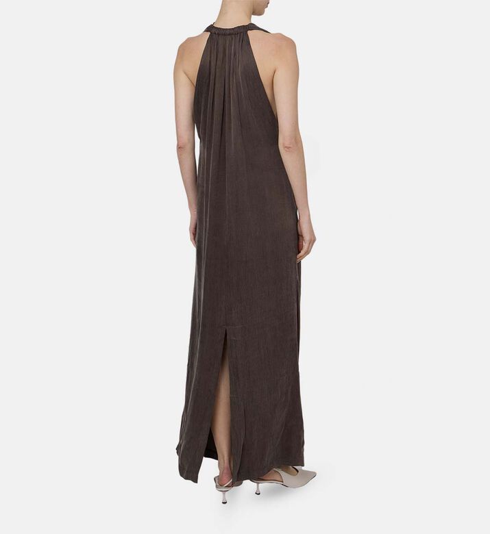 Drape Neck Sleeveless Maxi Dress