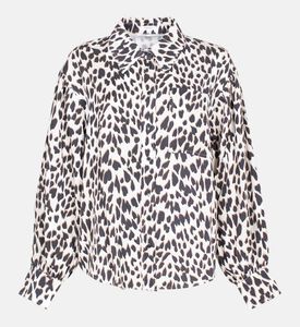 قميص فيسكوز على شكل قلب النمر