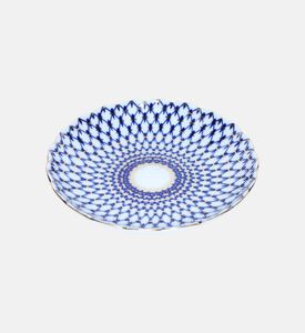 Cobalt Net Tulip Cake Dish