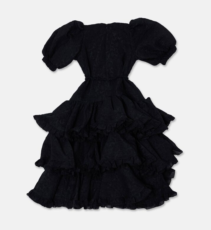 Poca and Poca Puffy Short-sleeve Layered Dress, Packshot View