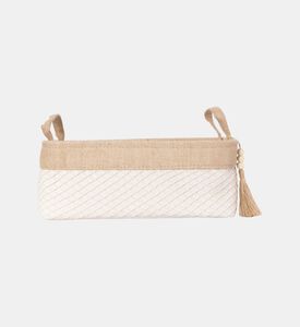 Home Deco and More Canvas Jute Storage Basket, Packshot View