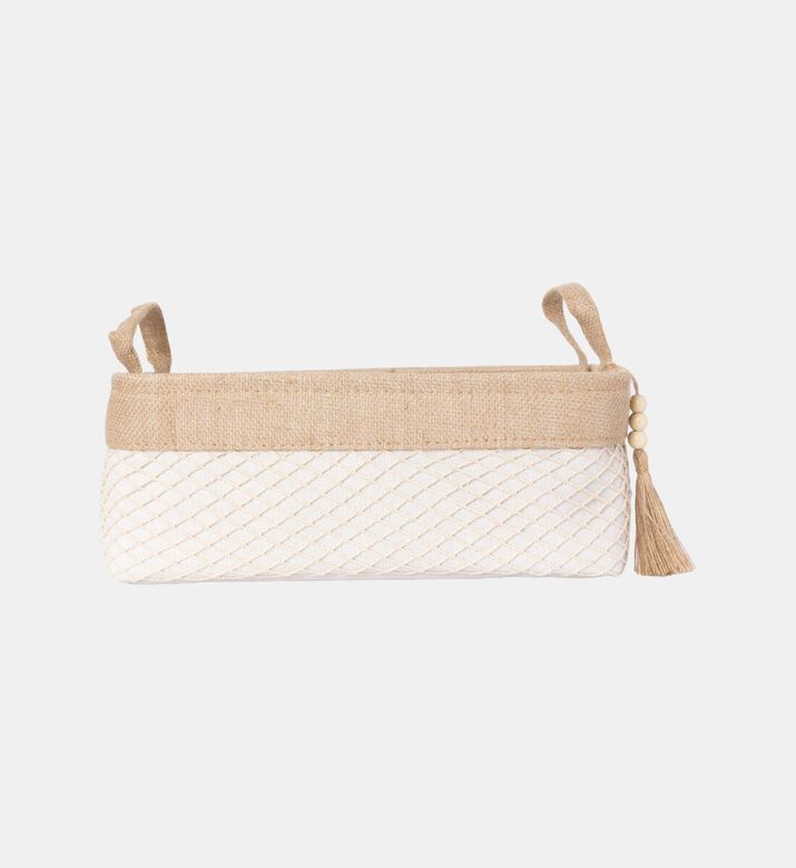 Home Deco and More Canvas Jute Storage Basket, Packshot View