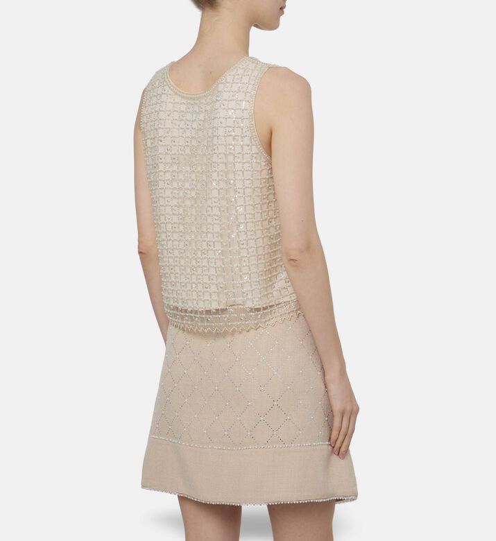 Edward Achour Paris Sequin-embellished Sleeveless Top, Model View