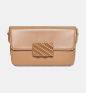 Mlouye Brick Flap Crossbody Bag, Nude, Packshot View