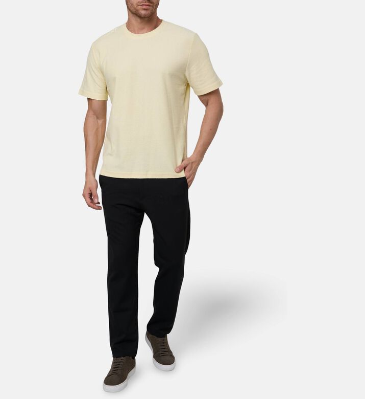 Samsoe Odin Cotton Short-sleeve T-shirt, Cream, M, Model View