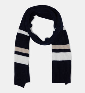 Monogram Applique Stripe Scarf