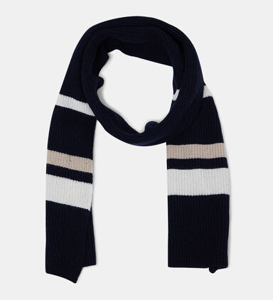 Monogram Applique Stripe Scarf