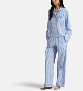 Polo by Ralph Lauren Stripe Pattern Button Closure Pajama Set, Model View