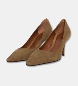 Roberto Festa Tirsasm Suede Pointed-toe Pumps, Brown, Eu-38.5, Packshot View