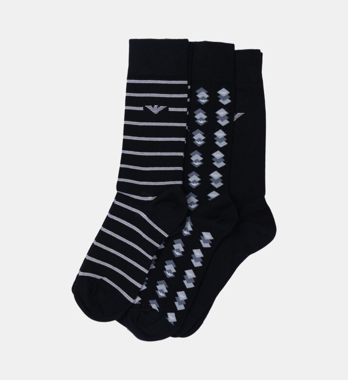 Logo Knit Short Socks 3-pack Set