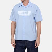 Short-sleeve Plain Cotton Shirt