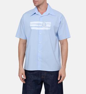 Short-sleeve Plain Cotton Shirt