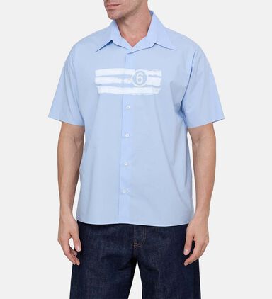 Short-sleeve Plain Cotton Shirt
