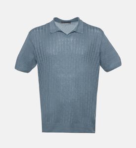 قميص بولو كتان محبوك