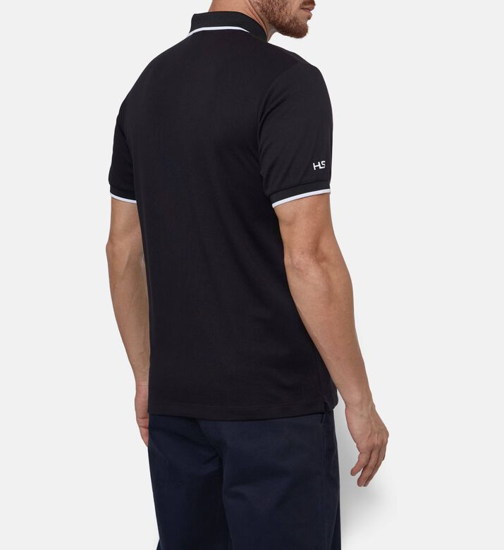 Hackett London Button Placket Regular-fit Polo, Black, S, Model View