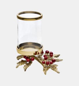 حامل شموع بتصميم أوراق ألمنيوم