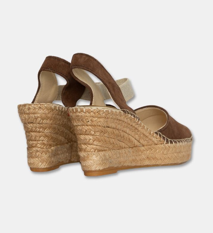 Salvi Suede Ankle-strap Wedge Espadrille, Brown, Eu-41, Packshot View
