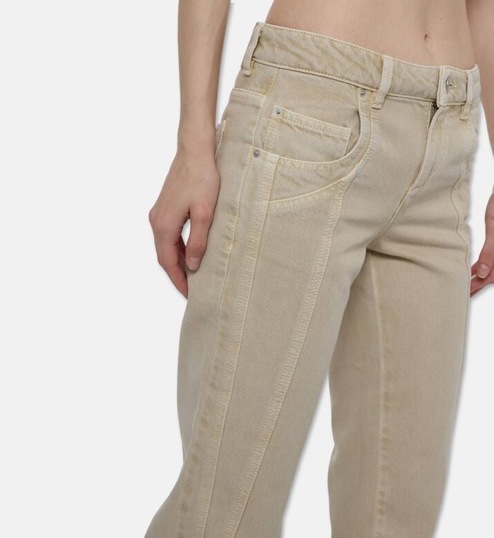 Isabel Marant Vintage Tint Flare-leg Jeans, Taupe, 42, Model View