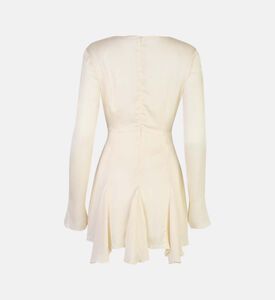 Deep-v Long-sleeve Mini Dress