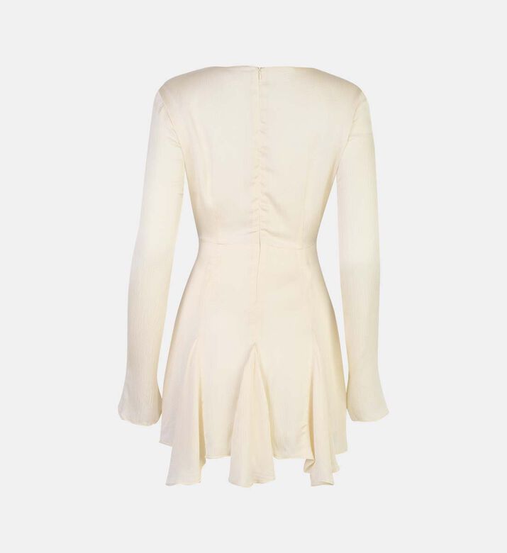 Deep-v Long-sleeve Mini Dress Deep-v Long-sleeve Mini Dress