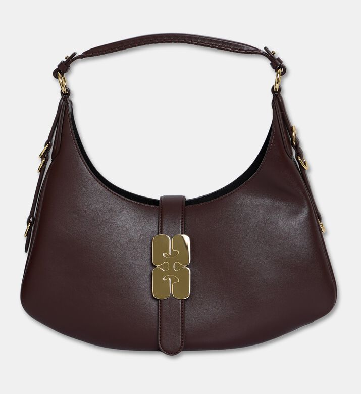 Ganni Kat Leather Hobo Bag, Packshot View