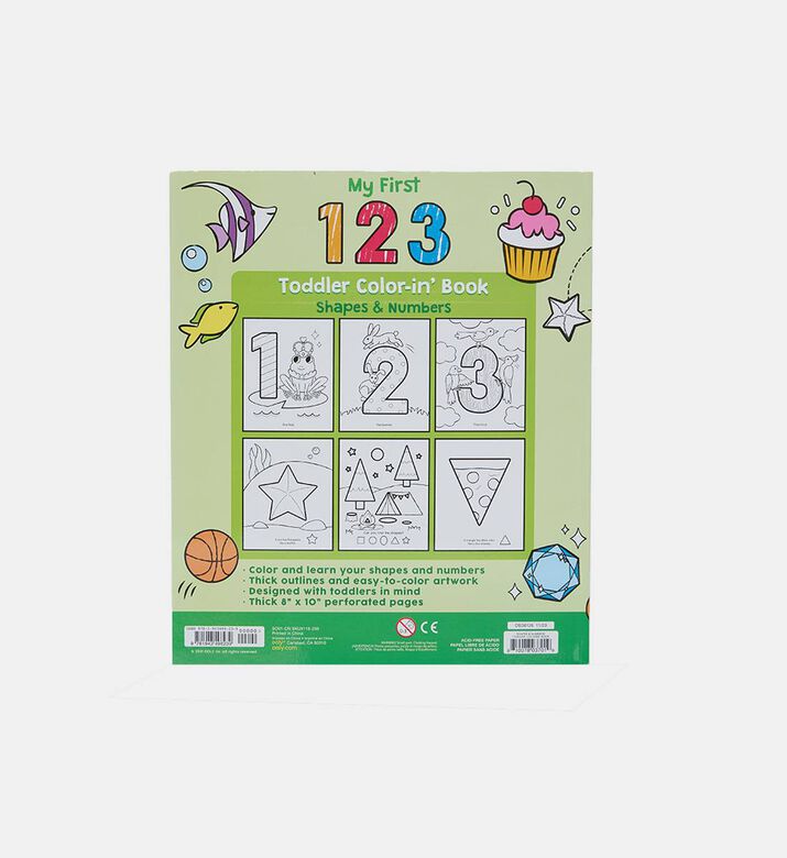 Toddler 123 Shapes Numbers Coloring Book