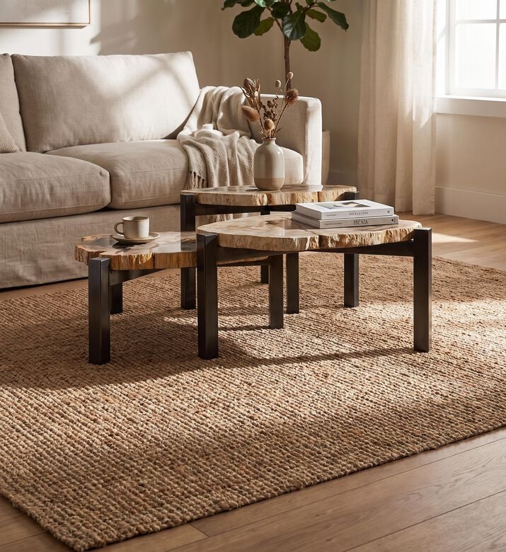 Versmissen Petrified Wood Steel Coffee Table Set, Packshot View