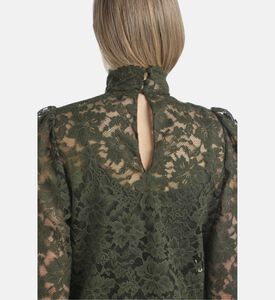 Luisa Spagnoli Luchetto Floral-lace Gathered Shoulders Blouse, Model View
