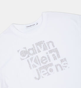 تيشيرت قطن بطبعة لوغو غرافيكية